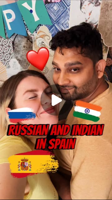 Sasha from Russia+Akhil from India 🇮🇳= multicultural fusion in Spain 🇪🇸🫶🏼�