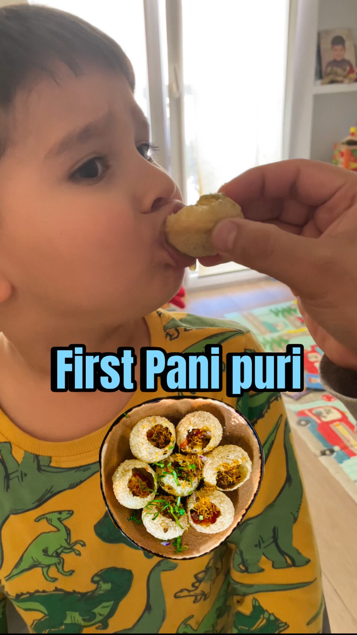 With time he becomes more Indian about food😁 @bharatirussijodi 