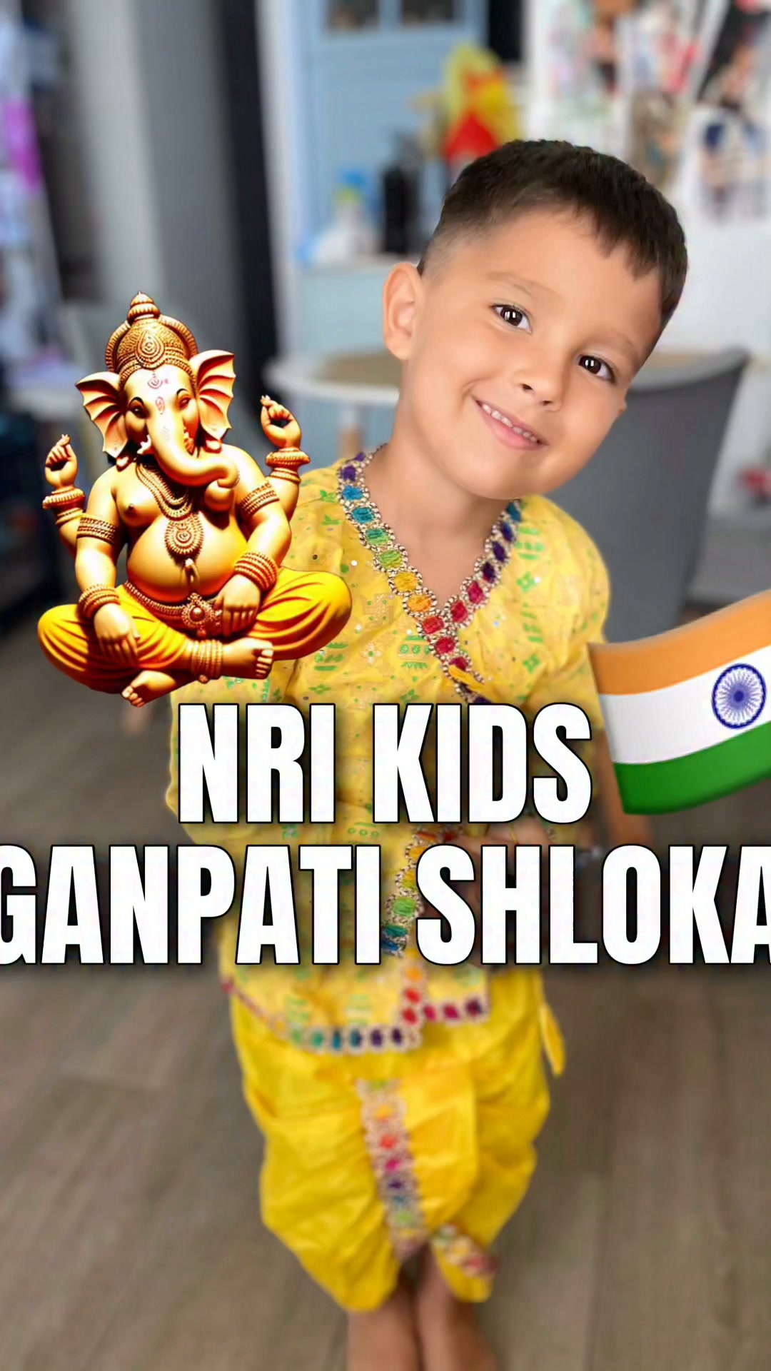 Ganpati Shloka for our son➡️ don’t forget your roots ❤️🇮🇳🇷🇺