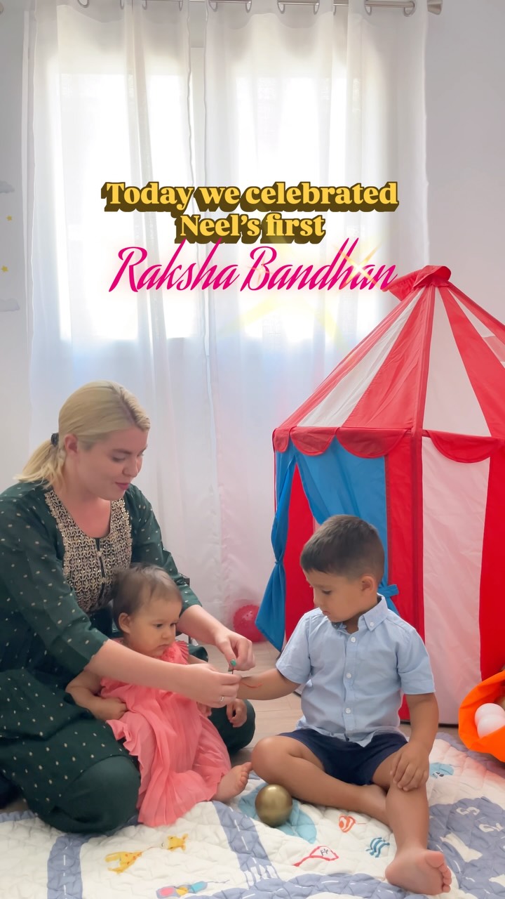 Neel’s first Raksha Bandhan🙏🏻❤️ As we don’t have such a festival in my culture