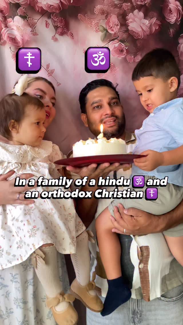 Yes, we are raising little Catholics, being a Hindu and an Orthodox Christian. T