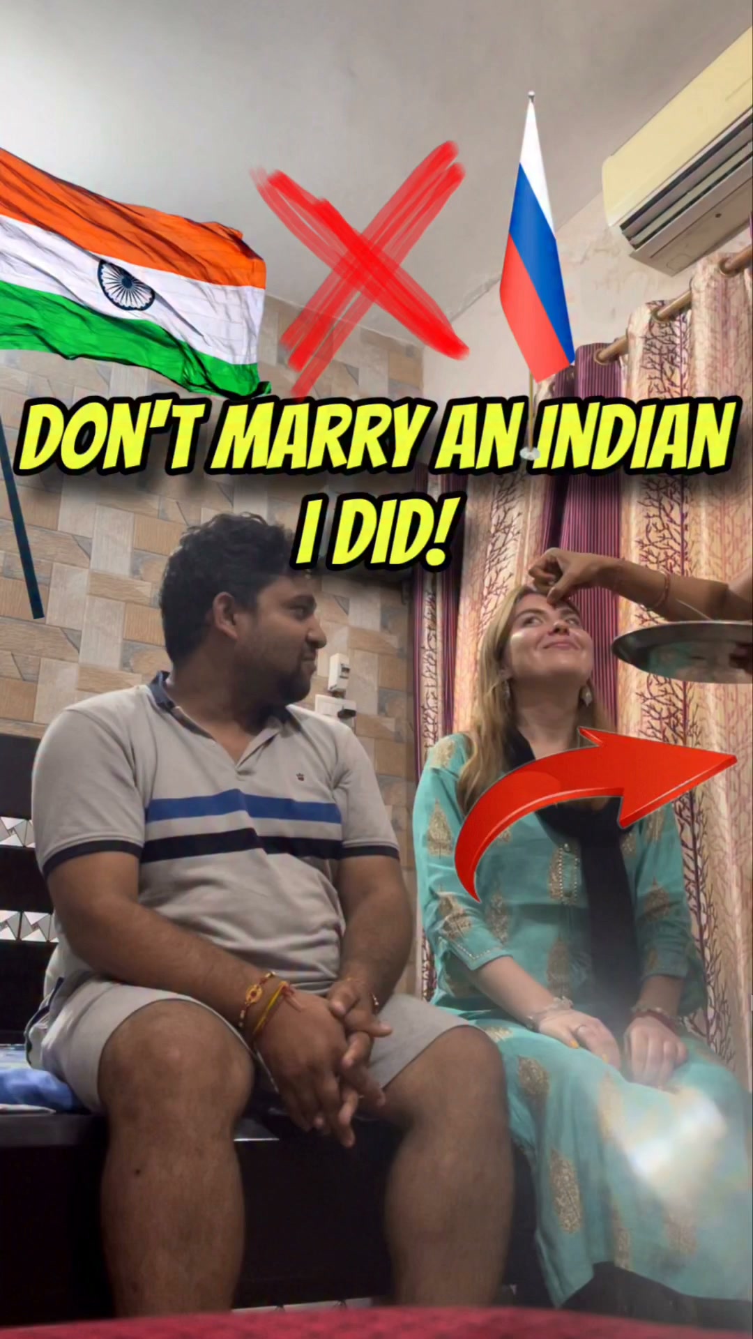 They said: don’t marry an Indian.. I did! ..➡️ 🇷🇺❤️🇮🇳 