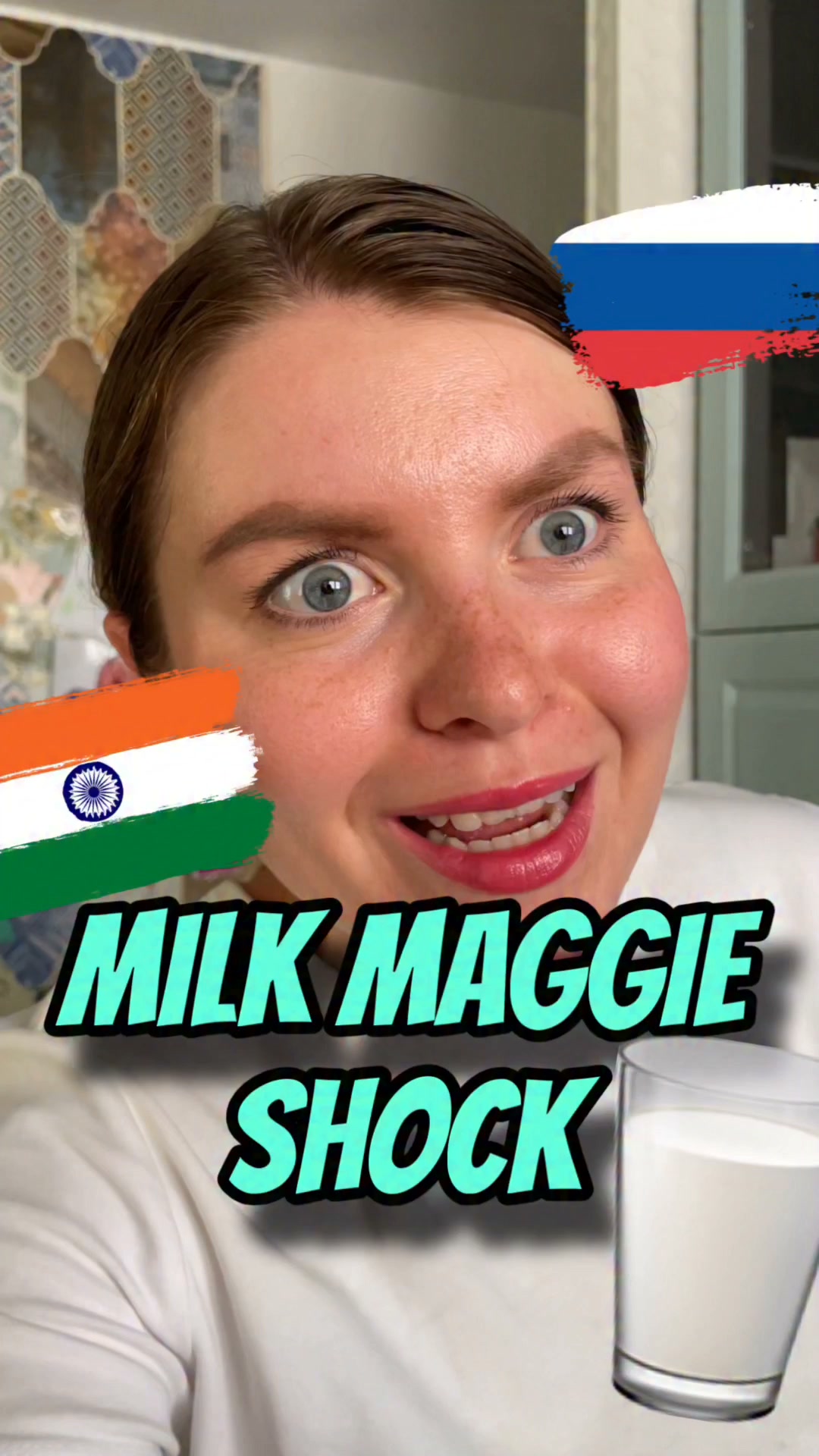 Her life won’t be same anymore after I put milk in Maggie 😂 lets see her reacti