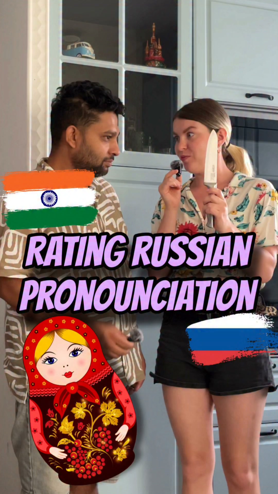 Rating some Russian words went …➡️ check how good he’s at pronouncing 🇷🇺❤️🇮🇳