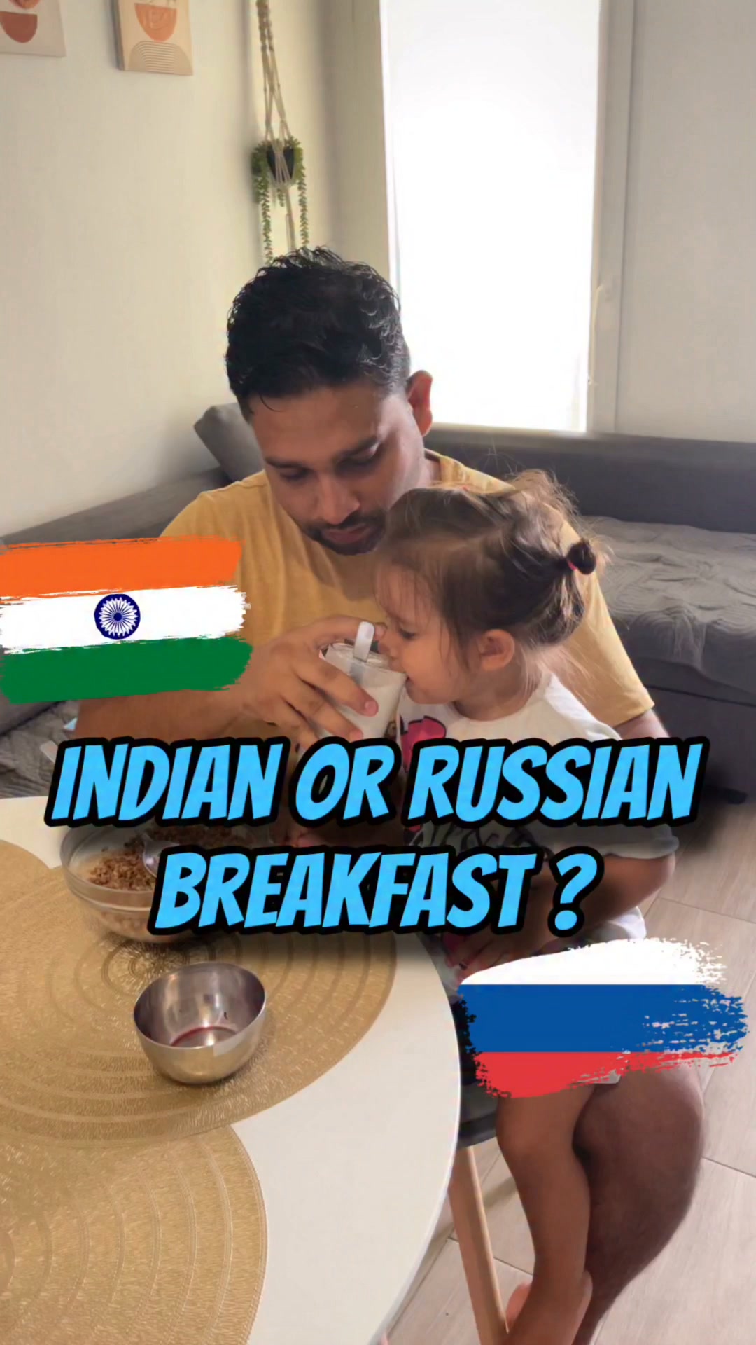 Indian or Russian breakfast? 🧇🇮🇳❤️🇷🇺 