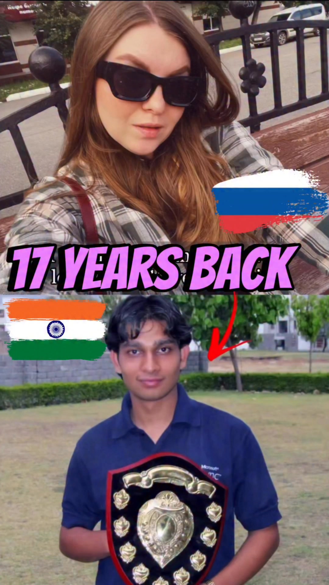 Watch until the end to see what we look like now🥰😂🙏🏻🇮🇳❤️🇷🇺